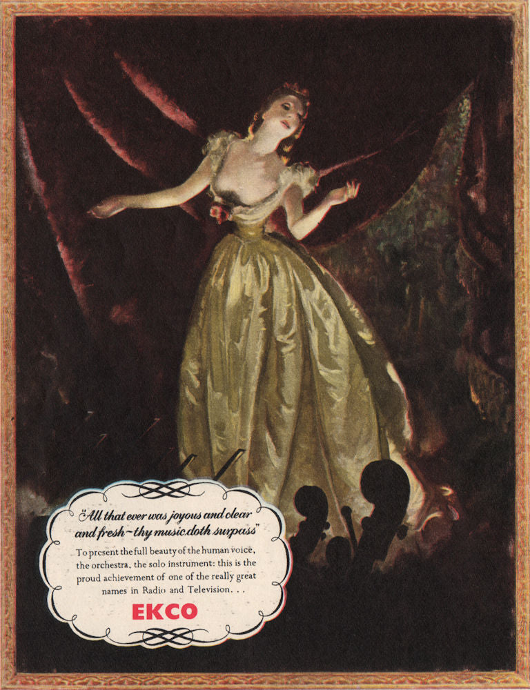 EKCO ADVERT. E. K. Cole Ltd. Radio & Television. Electronics 1951 old print